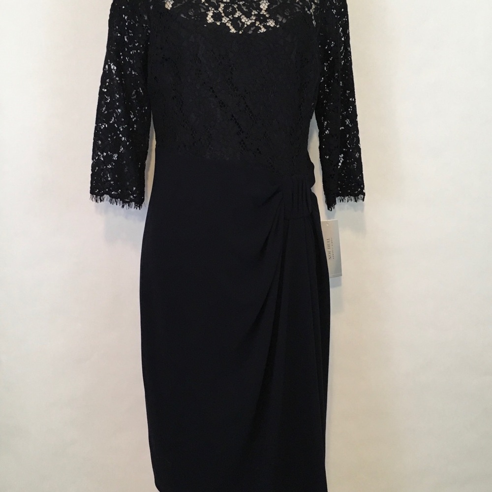NWT Teri Jon by Rickie Freeman Cocktail Dress Navy